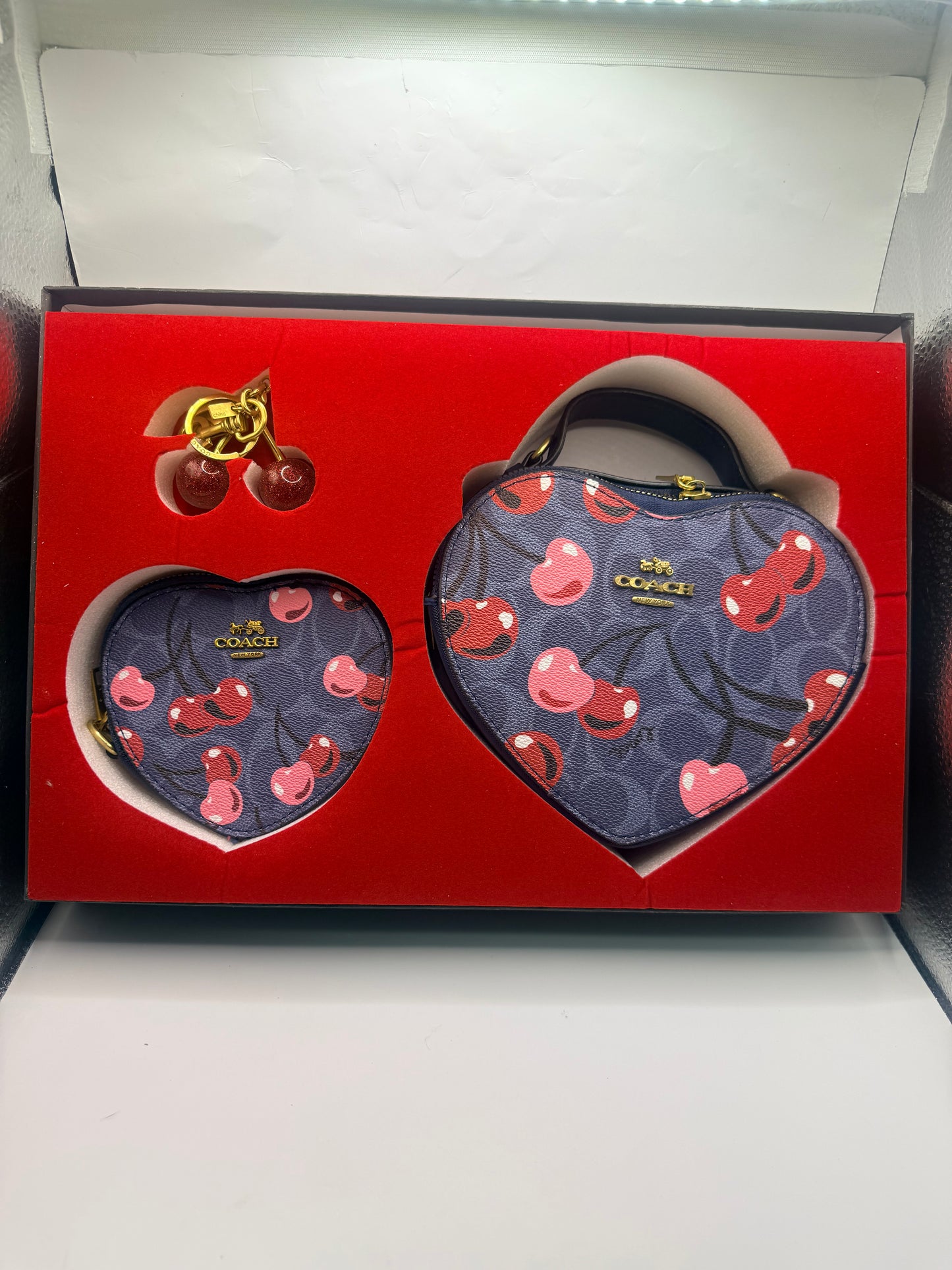 Blue Coach Heart Bag