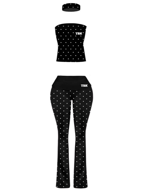Black 3 pc bell bottom set