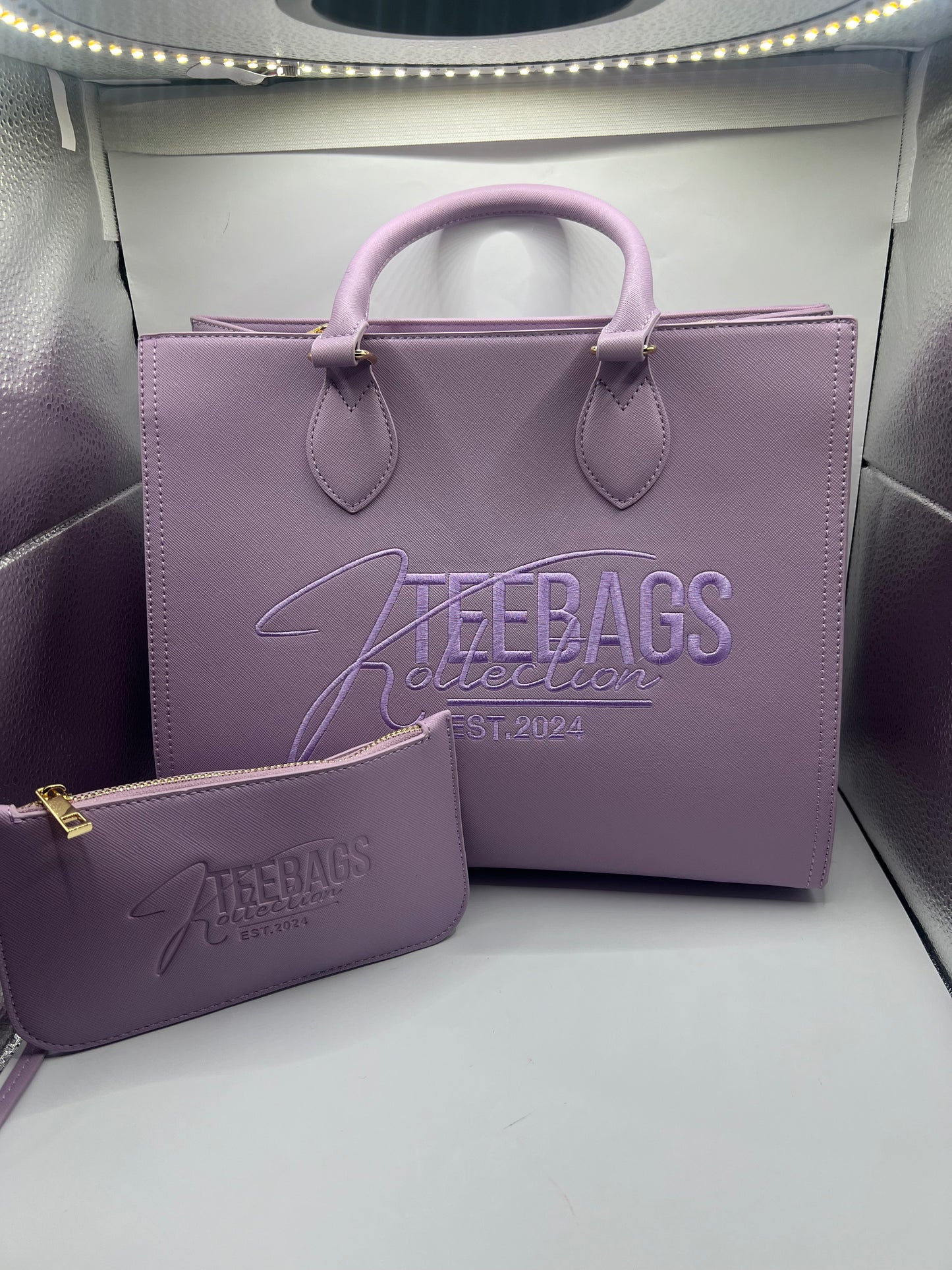 TBK Purple Handbags w/Wallet
