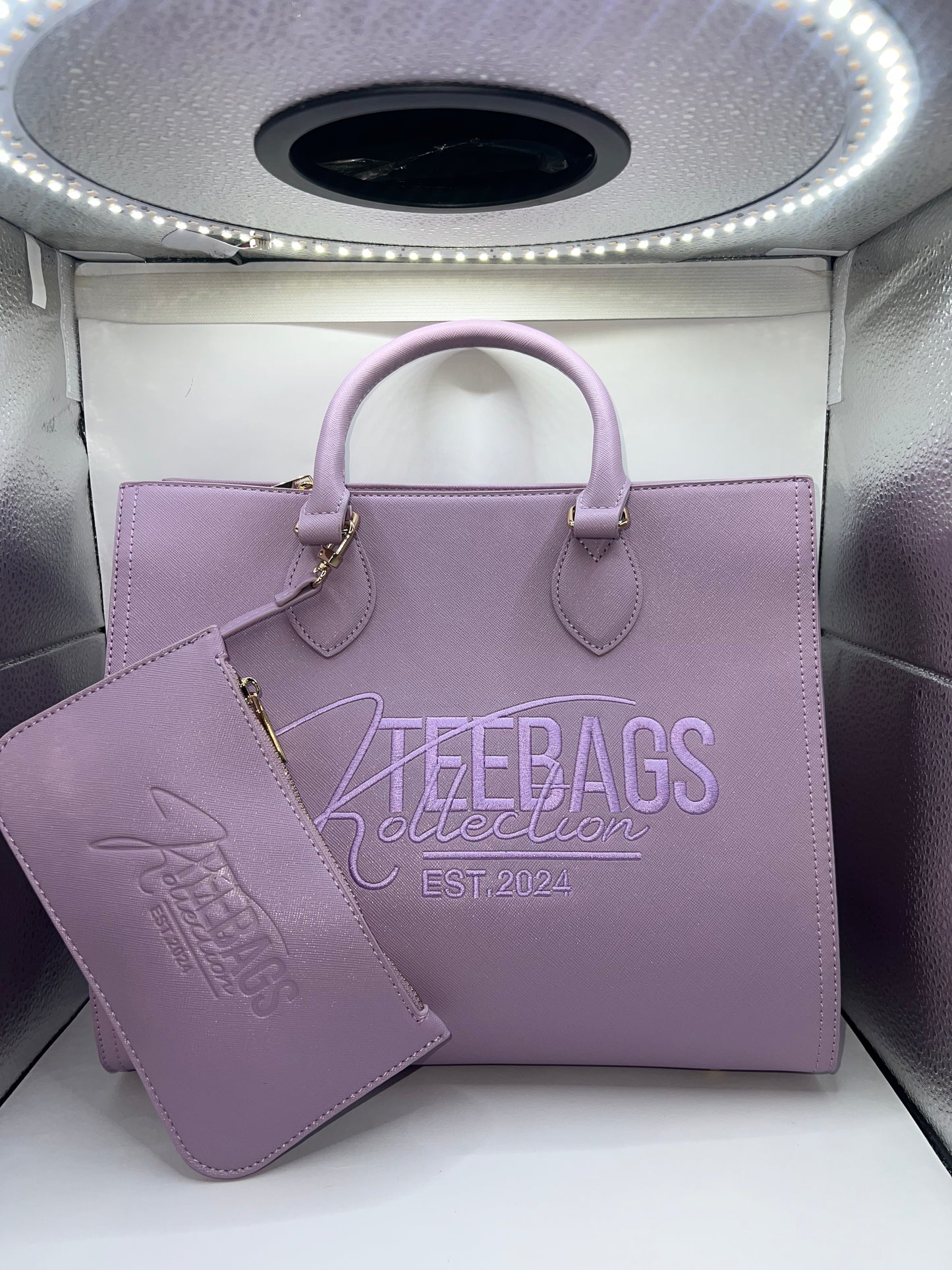 TBK Purple Handbags w/Wallet