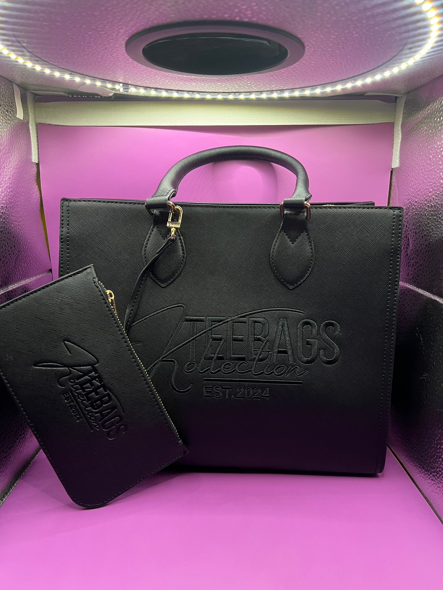 TBK Black Handbag w/wallet