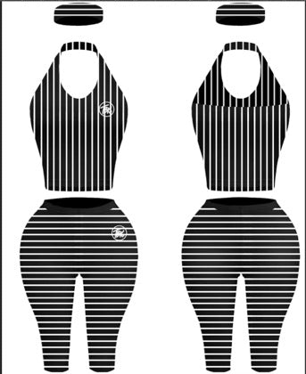 3 pc Stripe Halter Top: Capri Set🦓