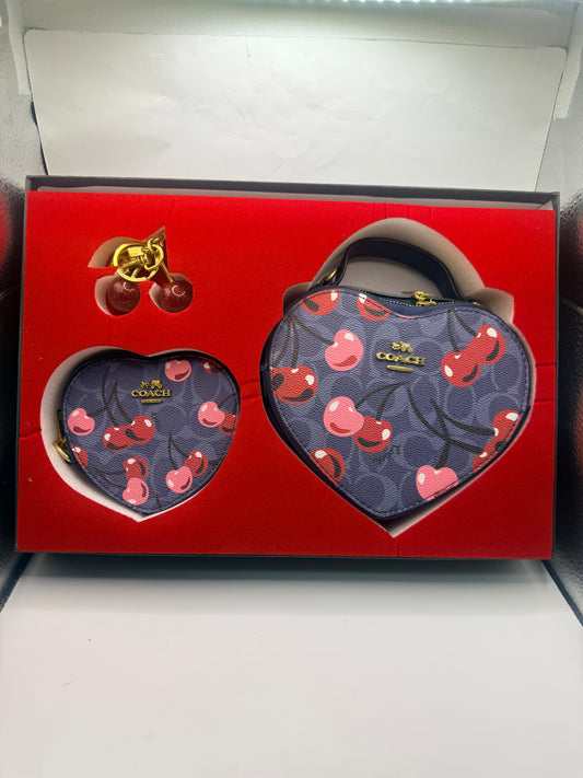 Blue Coach Heart Bag