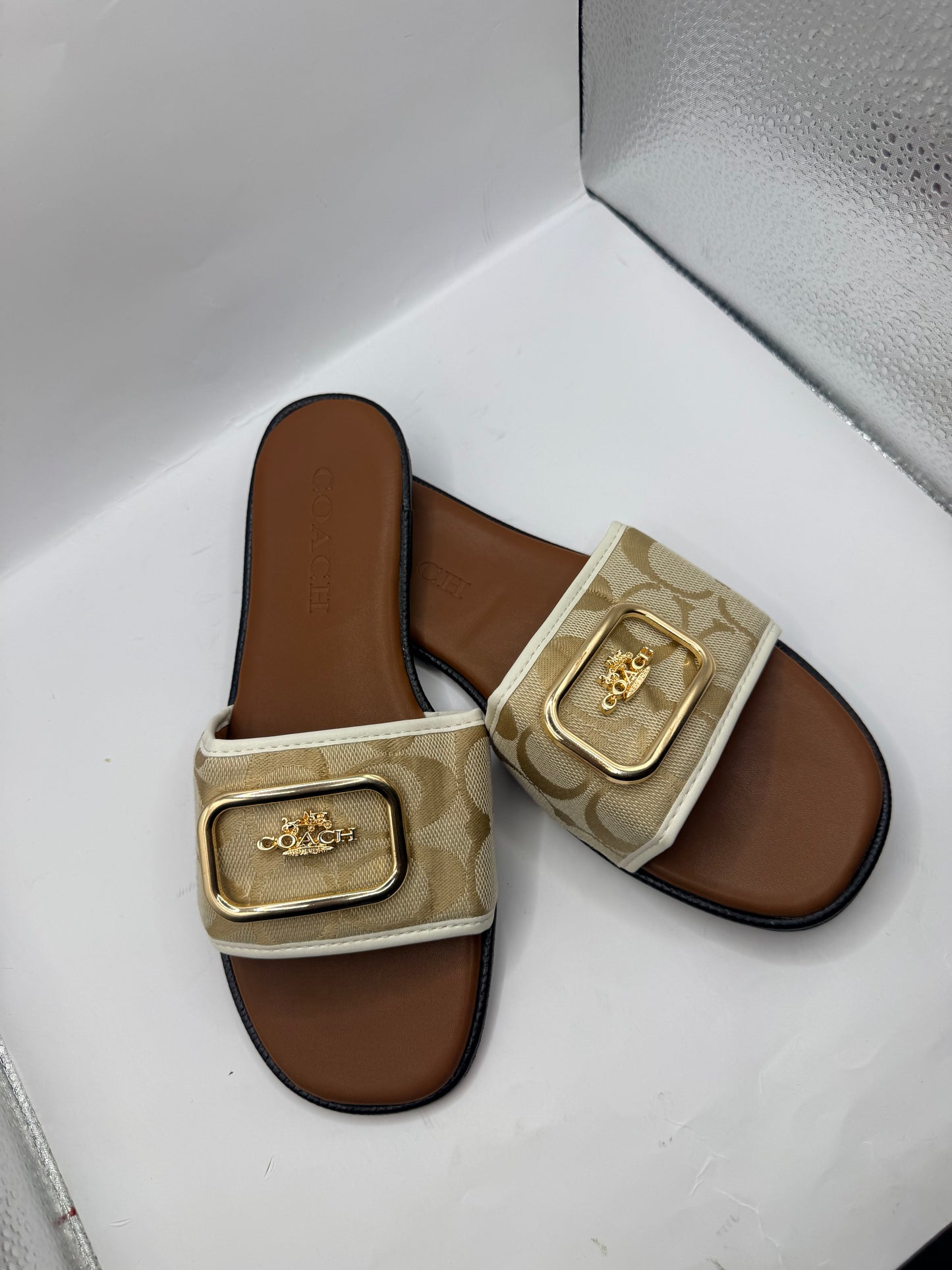 White Coach Sandals