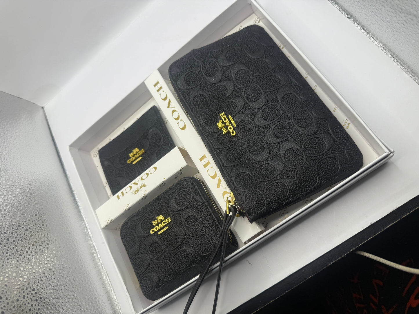 Coach 3 piece Wristlet Set