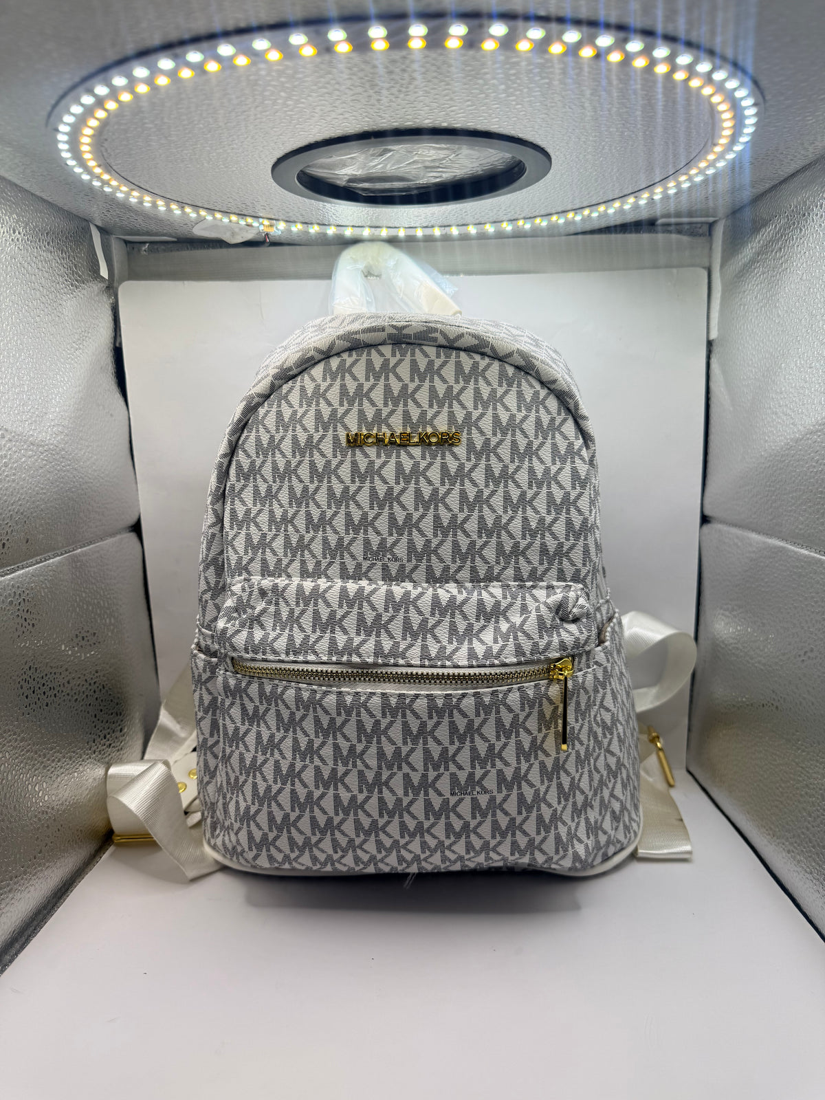 White MK Backpack