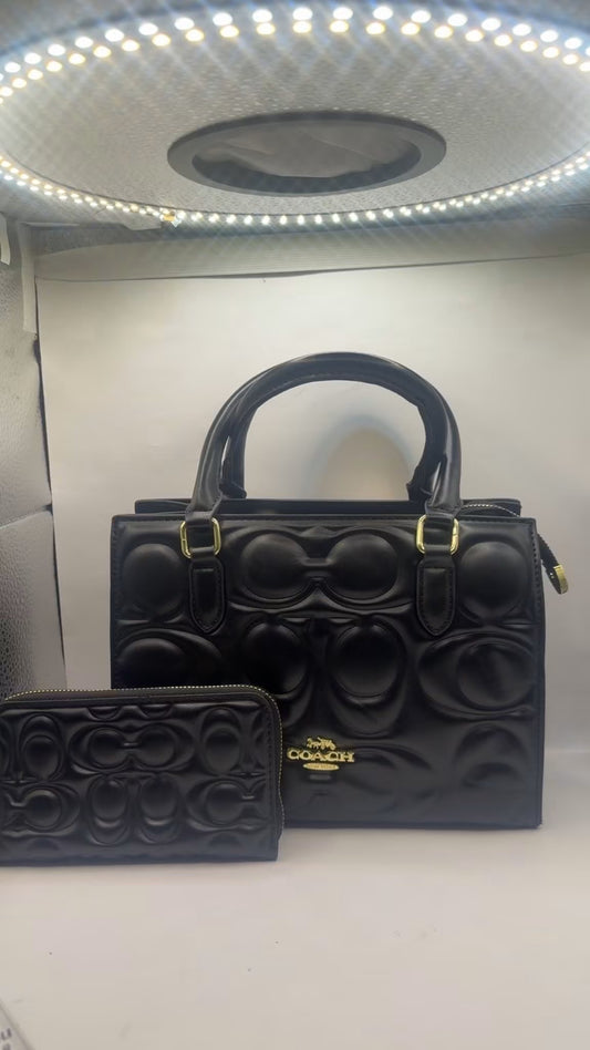 Black Coach Maggie Tote Bag
