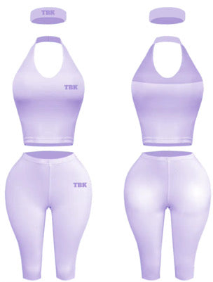 Purple Halter 3-pc Set💜