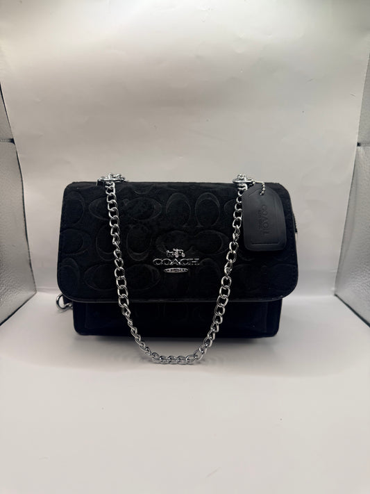 Black Coach Suede Crossbody