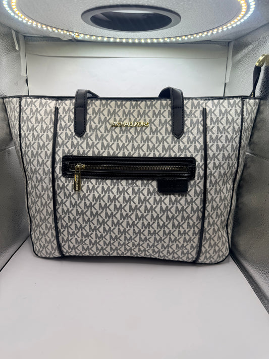 MK Black & White Handbag