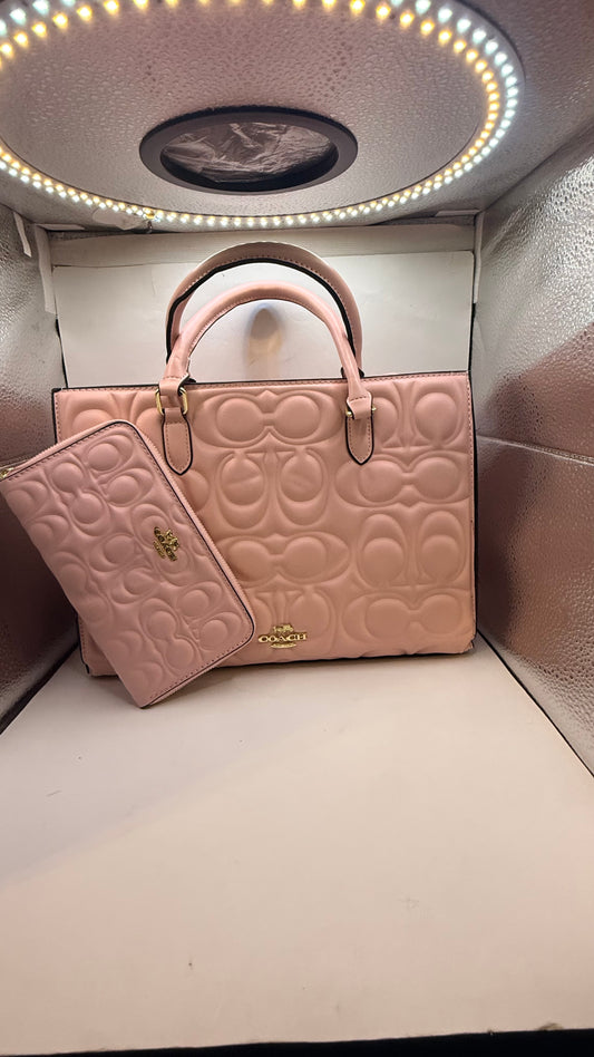 Pink Coach Maggie Tote Handbag