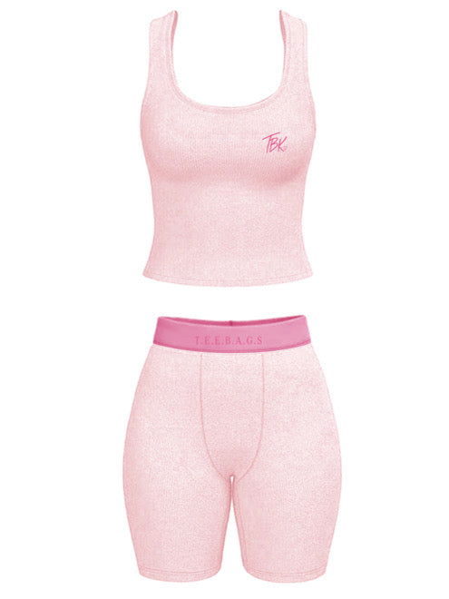 Pink Two pc Tank Top Set