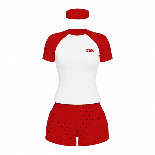3 pc Red Polka Dot Shorts Set ❤️