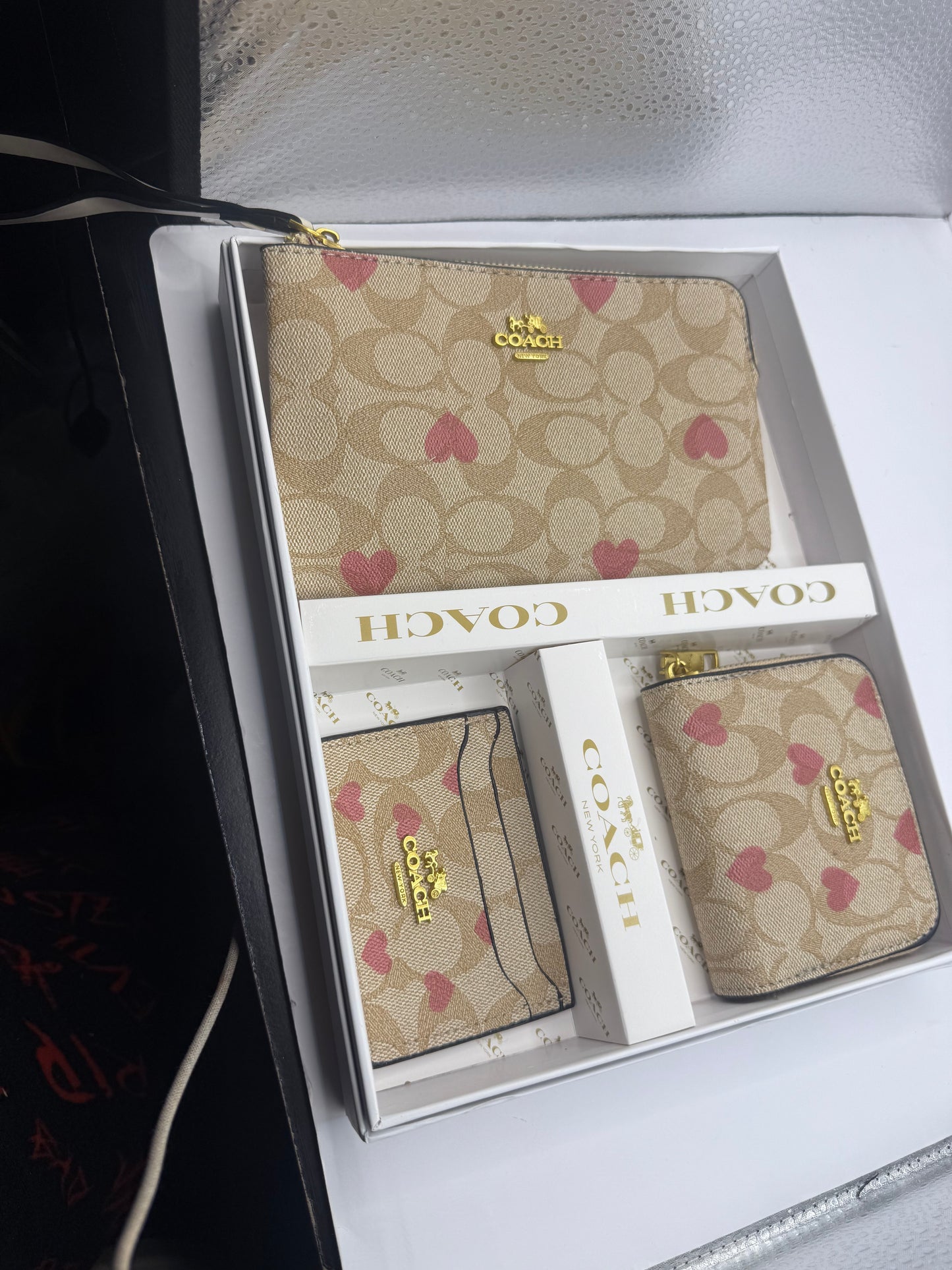 Coach 3 piece Wristlet Set