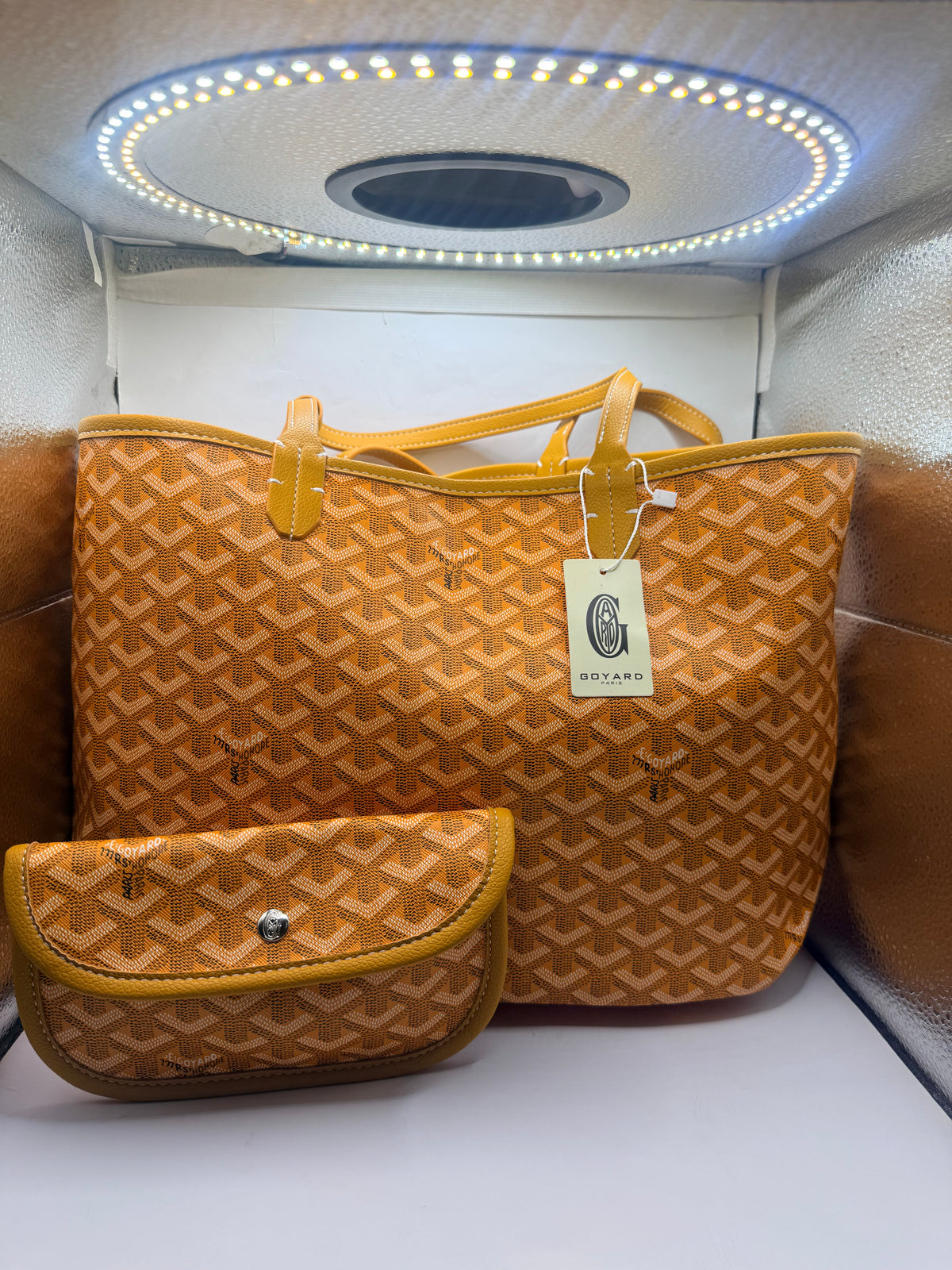 Yellow Goyard Handbag