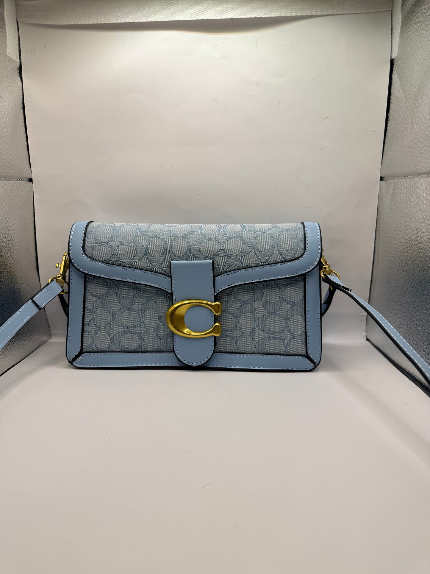 Light Blue Tabby Handbag