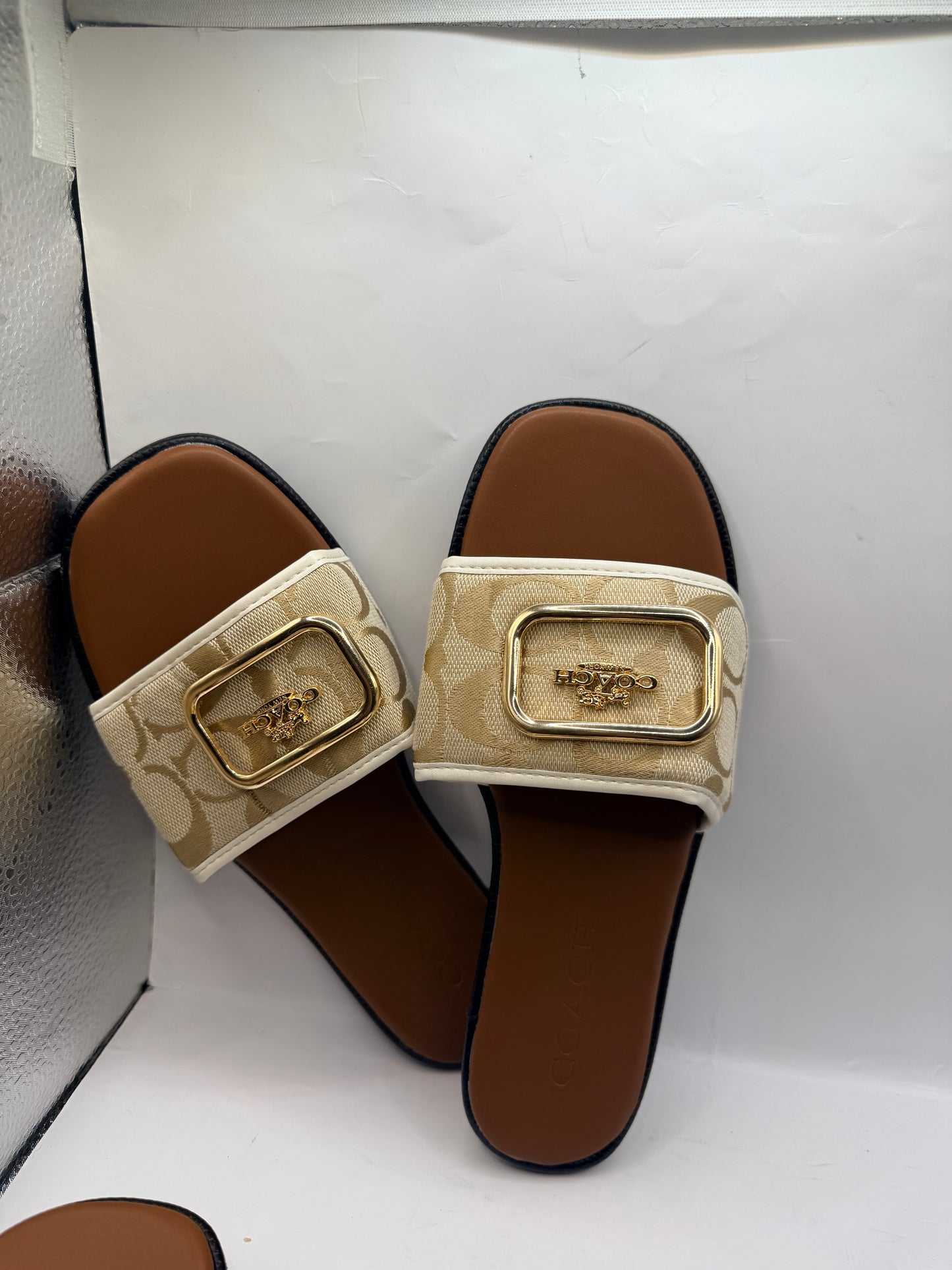 White Coach Sandals