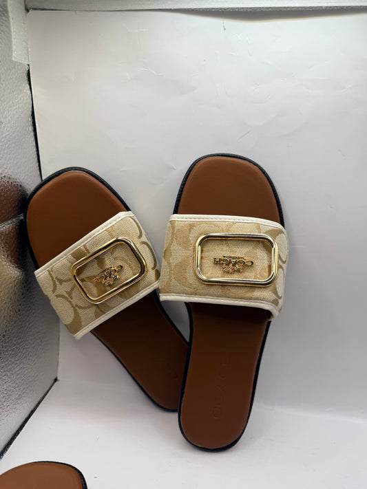 White Coach Sandals