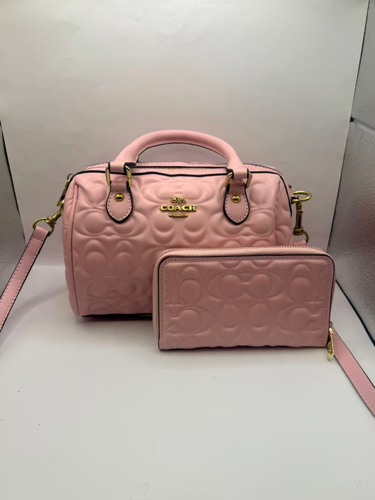 Pink Coach Maggie Duffle Bag