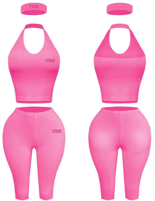 Hot Pink Halter 3 pc Set🩷