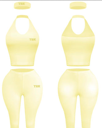 Yellow Halter 3-pc set