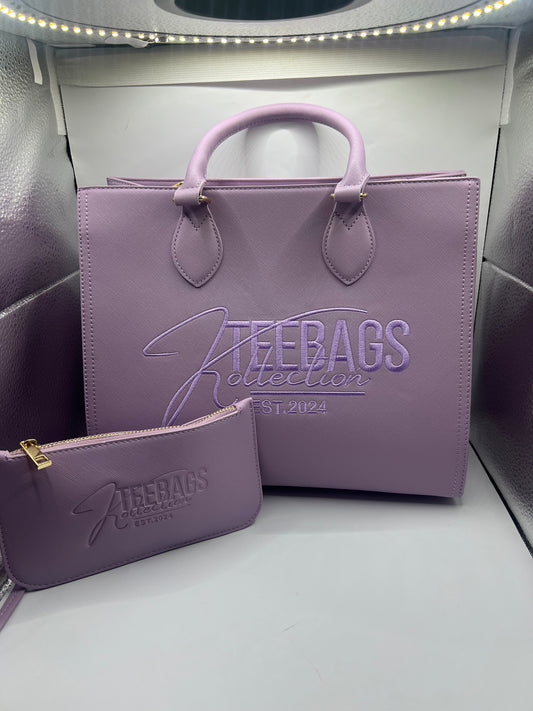 TBK Purple Handbags w/Wallet