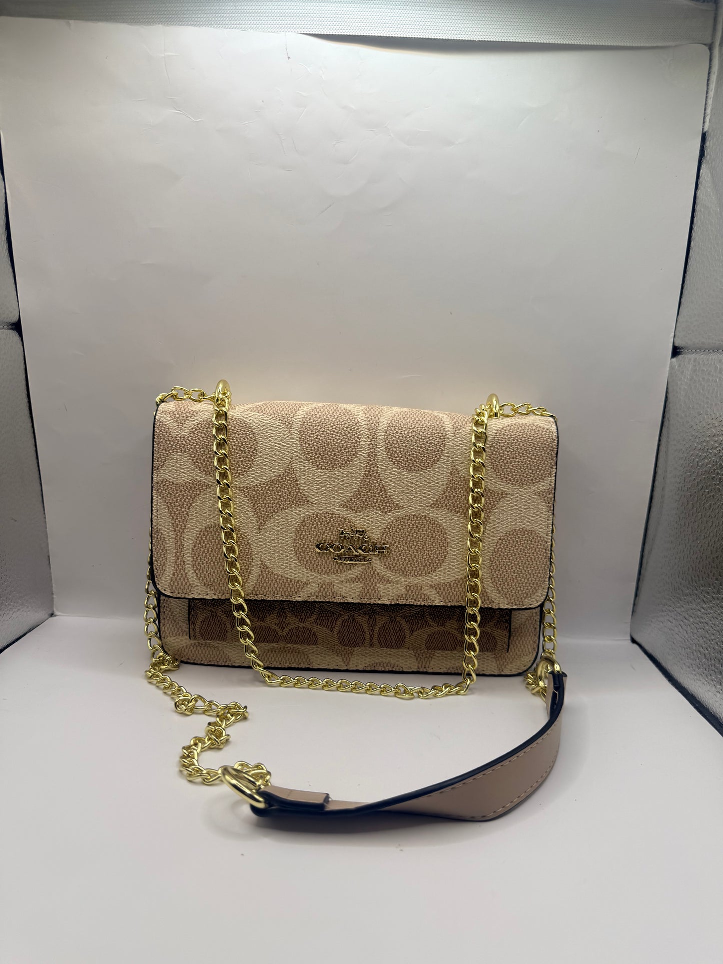 Beige Coach Crossbody