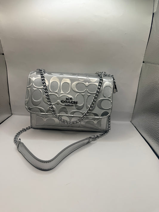 Silver Coach Handbag