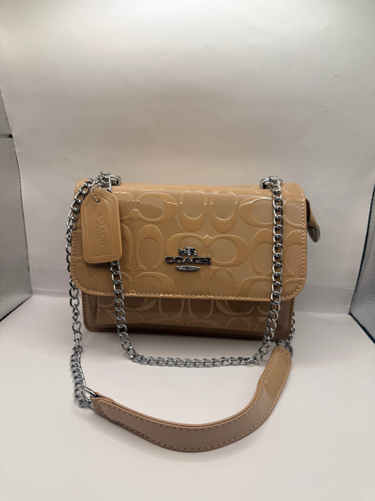 Khaki Coach Handbag