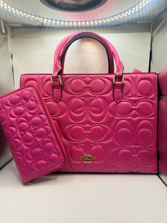 Pink Coach Maggie Tote Handbag